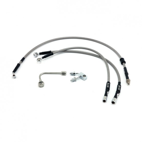 goodridge - Durite de frein avant - Harley-Davidson Softail Slim S & Fat Boy S de 2015 à 2016 (ABS) - Inox clair - GOODRIDGE