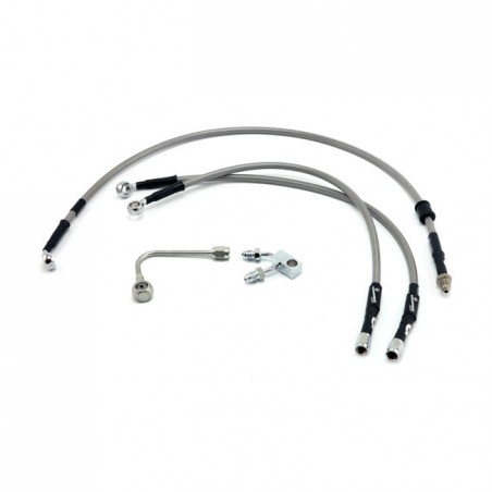 goodridge - Durite de frein avant - Harley-Davidson Softail Slim S & Fat Boy S de 2015 à 2016 (ABS) - Inox clair - GOODRIDGE