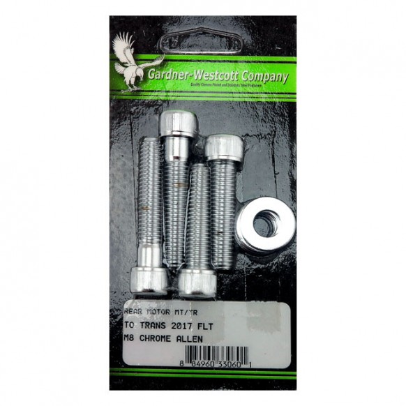 gardner-wescott - Kit de visserie de fixation arrière de moteur - Harley-Davidson Touring à partir de 2017 - Chrome - GARDNER