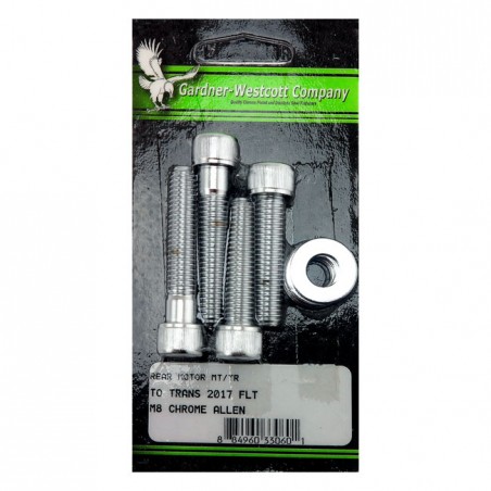 gardner-wescott - Kit de visserie de fixation arrière de moteur - Harley-Davidson Touring à partir de 2017 - Chrome - GARDNER