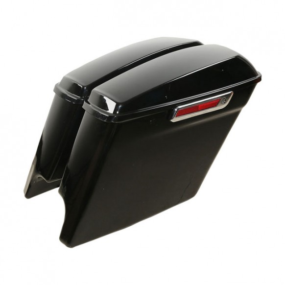 mcs - Kit de sacoches latérales rigides rallongées de 5" - Harley-Davidson Touring à partir de 2014 - Noir - MCS