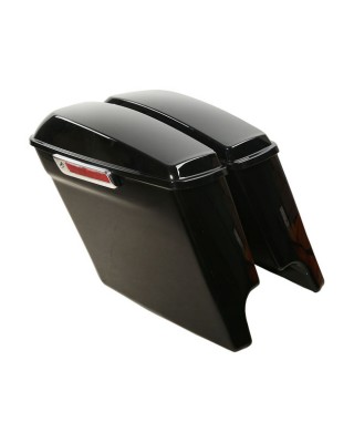 mcs - Kit de sacoches latérales rigides rallongées de 5" - Harley-Davidson Touring à partir de 2014 - Noir - MCS