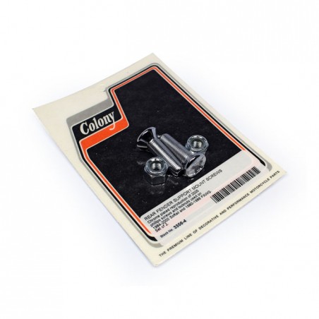 Colony, rear fender support mount screw set. Chrome 84-00 Softail 80-86 FXWG (NU)