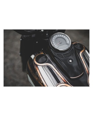 killer custom - Kit de bouchons de réservoir d'essence - Harley-Davidson Softail à partir de 2018 - Noir - Killer Custom