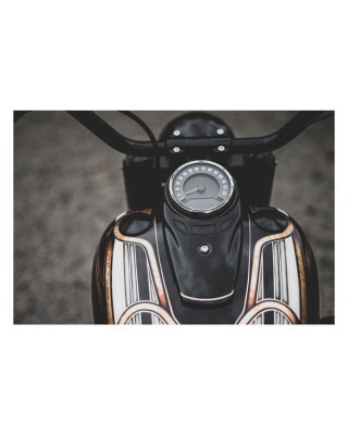killer custom - Kit de bouchons de réservoir d'essence - Harley-Davidson Softail à partir de 2018 - Noir - Killer Custom