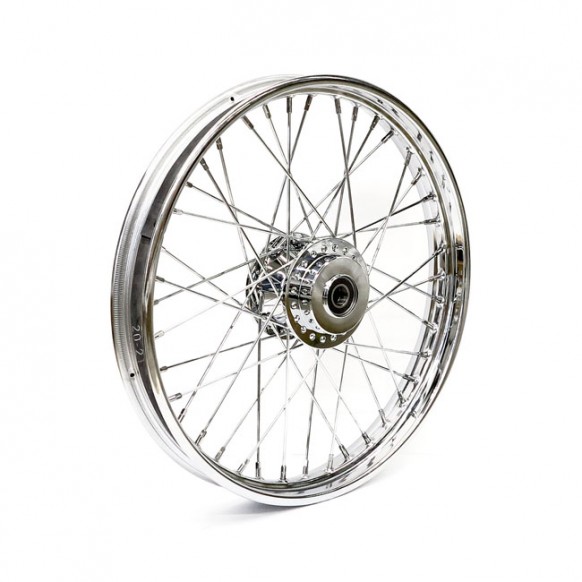 mcs - Roue avant à 40 rayons - 2.15" x 21" - Harley-Davidson Dyna de 2012 à 2017 (ABS) - Chrome - MCS