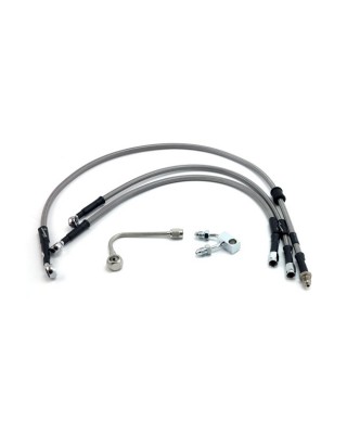 goodridge - Durite de frein avant - Harley-Davidson Softail Breakout FXSB de 2011 à 2014 (ABS) - Inox clair - GOODRIDGE