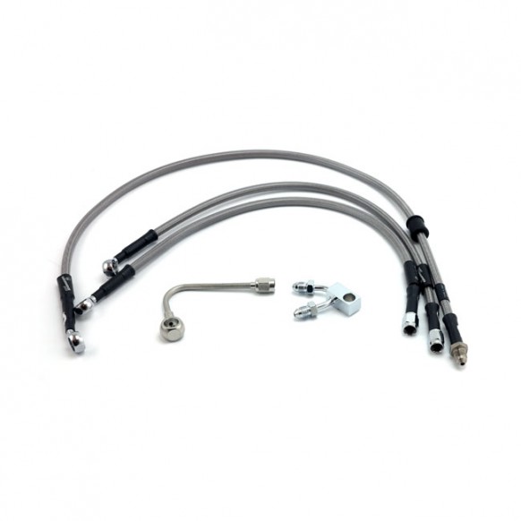 goodridge - Durite de frein avant - Harley-Davidson Softail Breakout FXSB de 2011 à 2014 (ABS) - Inox clair - GOODRIDGE