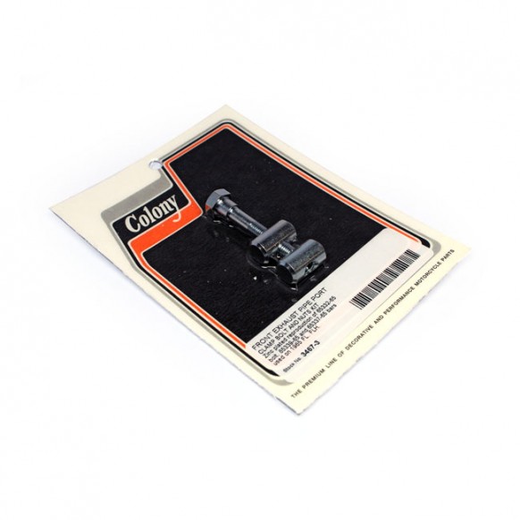 colony - Front Exhaust Pipe Port Clamp Bolt And Nut Kit - Harley-Davidson FL Panhead 1965 - COLONY