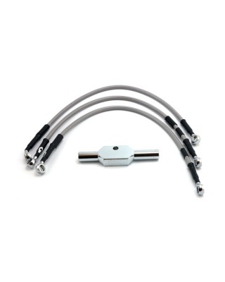 goodridge - Durite de frein avant - Harley-Davidson Sportster XL883R de 2002 à 2003 - Inox clair - GOODRIDGE