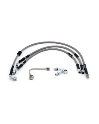 goodridge - Durite de frein avant - Harley-Davidson Softail Fat Boy FLSTF & Breakout FXSB de 2015 à 2017 (ABS) - Inox clair - 