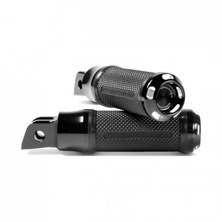 Performance Machine, Apex rider footpegs. Black CC 18-20 Softail (rider)