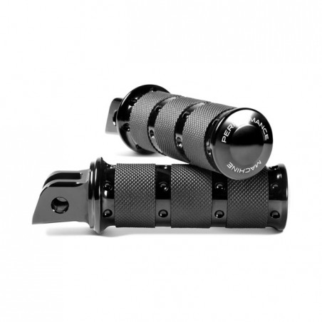 Performance Machine, XLS rider footpegs. Black 18-20 Softail (rider)