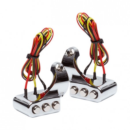 Vity's Design 3 button switch housing left, chrome