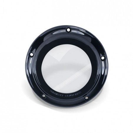 Barnett Clear derby cover, black 16-20 Touring, Trike 2015 FLHTCUL, FLHTK 07-15 Touring, Trikes with narrow profile primary cov