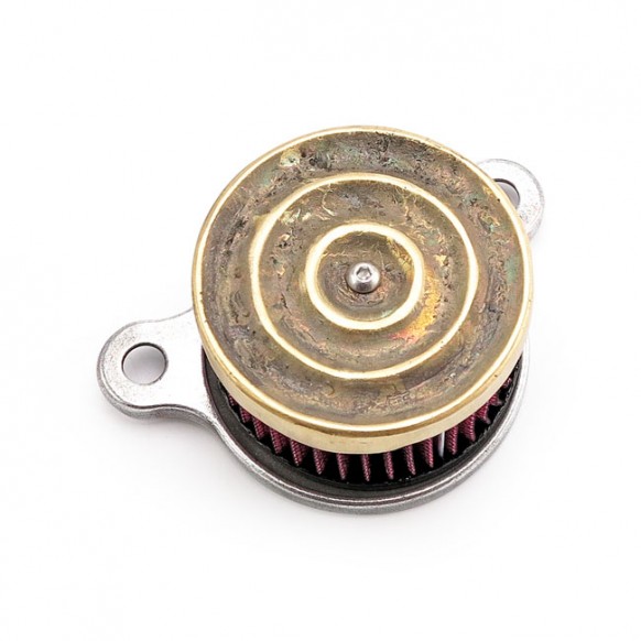 wannabe choppers - Filtre à air WannaSucker Wave - Pour carburateur S&S Super B/D - Laiton - Wannabe choppers
