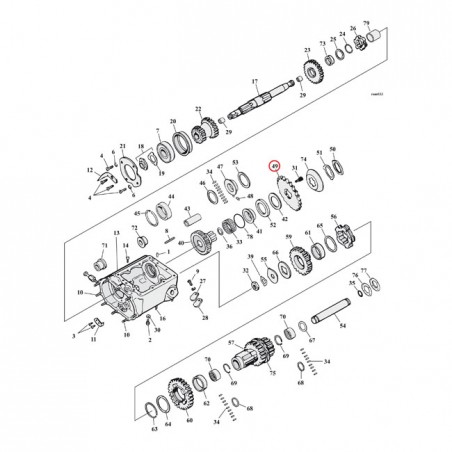 TRANSMISSION SPROCKET, 23T. 80-85 4-SP B.T.(NU)