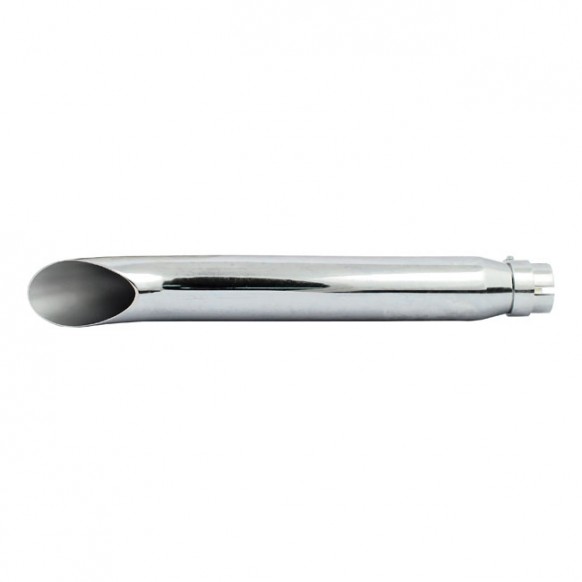 mcs - Silencieux Turn-Out - 20" de long - 2.5" de diamètre - Entrée de 1.75" - Universel - Chrome - MCS