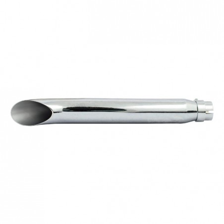 mcs - Silencieux Turn-Out - 20" de long - 2.5" de diamètre - Entrée de 1.75" - Universel - Chrome - MCS