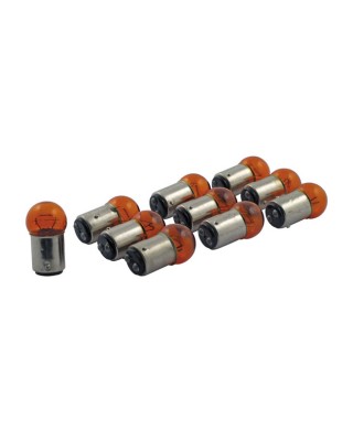 mcs - Ampoule de remplacement de clignotant - Double filament - 12V-21/6CP - Ambre - MCS