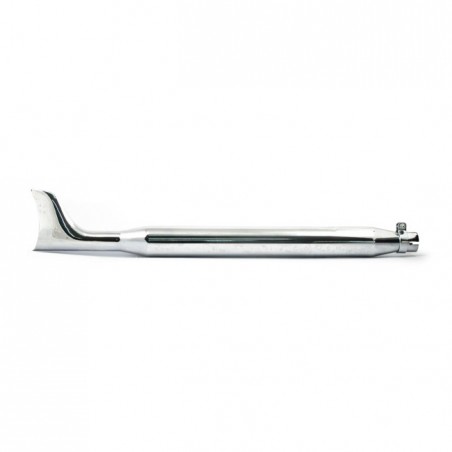 mcs - Silencieux Fishtail - 36" de long & 2.875" de diamètre - Entrée de 1.75" de diamètre - Universel - Chrome - MCS