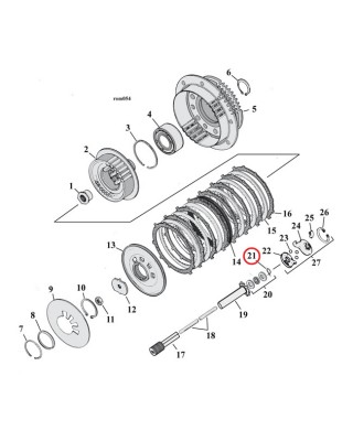 RET.RING,CL.THROW-OUT BEARING 18-20 Softail L75-17(NU)B.T. (excl. 15-17 B.T. with Slip & Assist clutch 2017 M8 Touring)