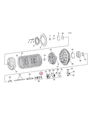RET.RING,CL.THROW-OUT BEARING 18-20 Softail L75-17(NU)B.T. (excl. 15-17 B.T. with Slip & Assist clutch 2017 M8 Touring)