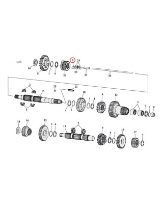 RET.RING,CL.THROW-OUT BEARING 18-20 Softail L75-17(NU)B.T. (excl. 15-17 B.T. with Slip & Assist clutch 2017 M8 Touring)