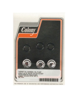 COLONY OIL PUMP AND CRANKCASE PLUG SET 81-99 B.T. (EXCL. TC)