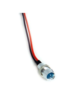 mcs - Voyant à LED bleu - 3 mm de diamètre - Chrome - MCS