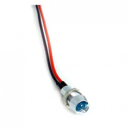 mcs - Voyant à LED bleu - 3 mm de diamètre - Chrome - MCS