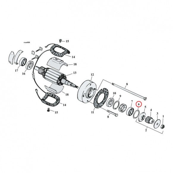 mcs - Circlips de roulement de génératrice - Harley-Davidson Big Twin de 1958 à 1969 & Sportster XL de 1958 à 1980 - MCS