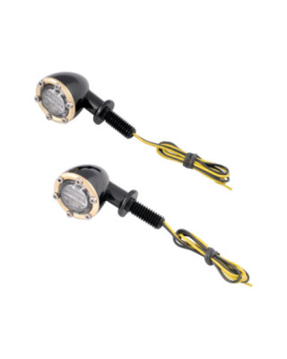 LED Turn Signal Brass Black...
