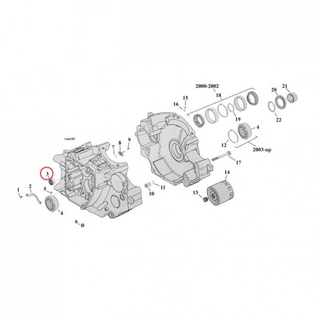 sonnax - Roulement d'arbre à cames intérieur - Harley-Davidson avec moteur Twin Cam de 1999 à 2006 - SONNAX