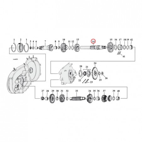 ANDREWS MAINSHAFT TRANSM. L84-90 4-SP XL(NU)