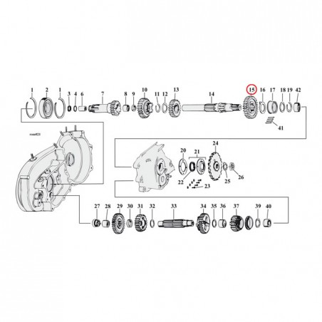 ANDREWS 1ST GEAR MAINSHAFT 52-90 4-SP K, XL