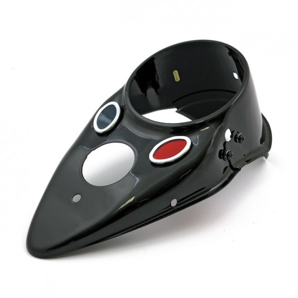 mcs - Console de compteur Cat Eye - Harley-Davidson Big Twin de 1936 à 1984 - Noir - MCS