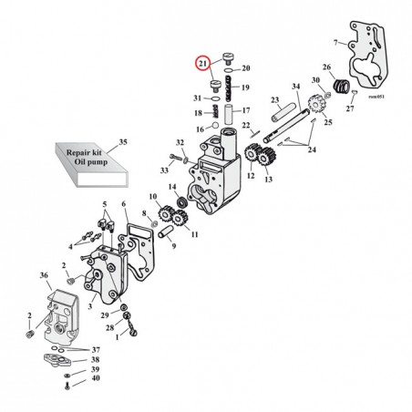 gardner-wescott - Oil pump and crankcase plug setallen - GARDNER-WESTCOTT