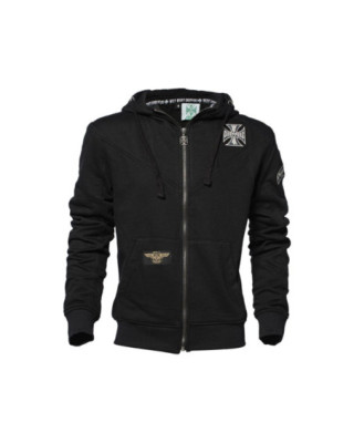 Cross Panel Zip Hoodie
