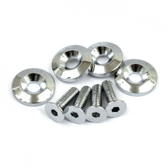 mcs - Kit de visserie de réservoir d'essence Flat Side - Harley-Davidson Softail de 1991 à 1999 - Chrome - MCS