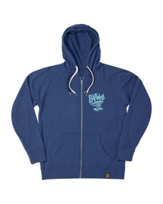 Biltwell Anvil zip hoodie blue