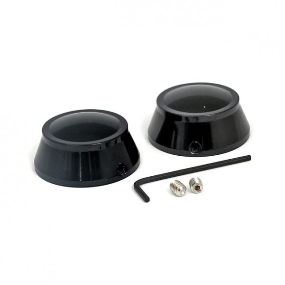 mcs - Cache-écrous d'axe de bras oscillant - Harley-Davidson Sportster XL de 2004 à 2013 - Noir - MCS