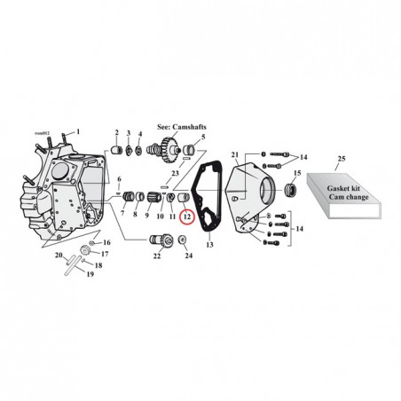 mcs - Bague de queue de vilebrequin côté distribution - Taille OEM - Harley-Davidson Big Twin de 1973 à 1992 - MCS