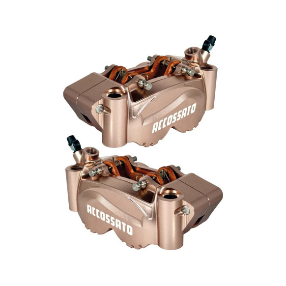 Radial Billet 2-Piece Calipers Sintered Pads Copper Anodized Billet Aluminium Front Left Right