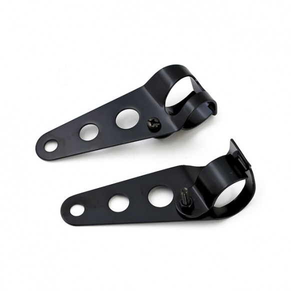 mcs - Supports de montage latéral de phare - Pour fourche hydraulique de 41 mm - Noir - MCS