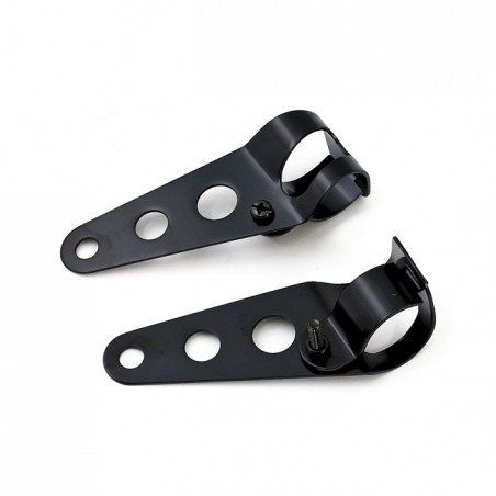 mcs - Supports de montage latéral de phare - Pour fourche hydraulique de 41 mm - Noir - MCS