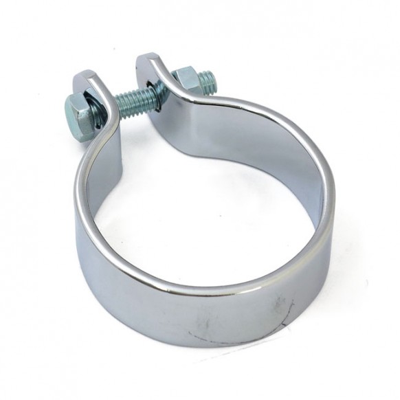 Muffler middle clamp 1-1/2" chrome Universal