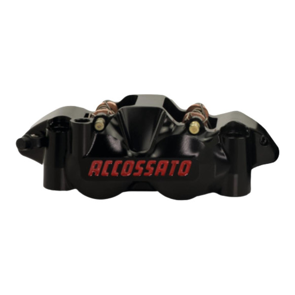 Radial Monobloc Brake CNC Calipers with 108 mm Distance Black Anodized Alloy Aluminium Front Left