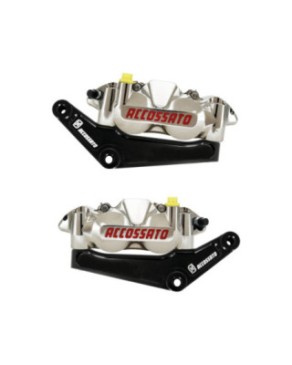 Monoblock Front Caliper Sets with Brackets Nickel Plated