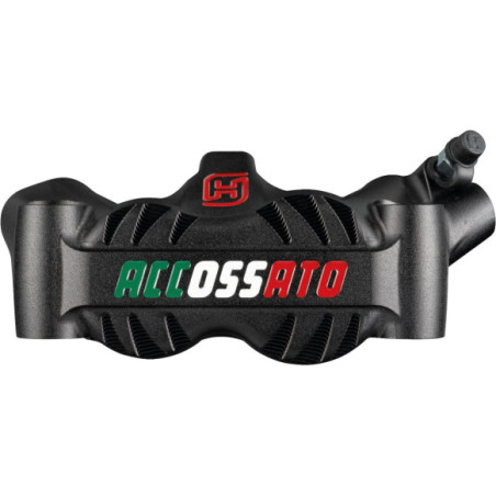 Tri-Color-Logo Radial Monobloc Brake Calipers Sintered Pads Anodized Tricolor-Writing Forged Aluminium Front Right